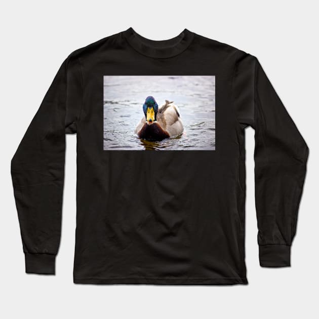 Duck Call Long Sleeve T-Shirt by InspiraImage